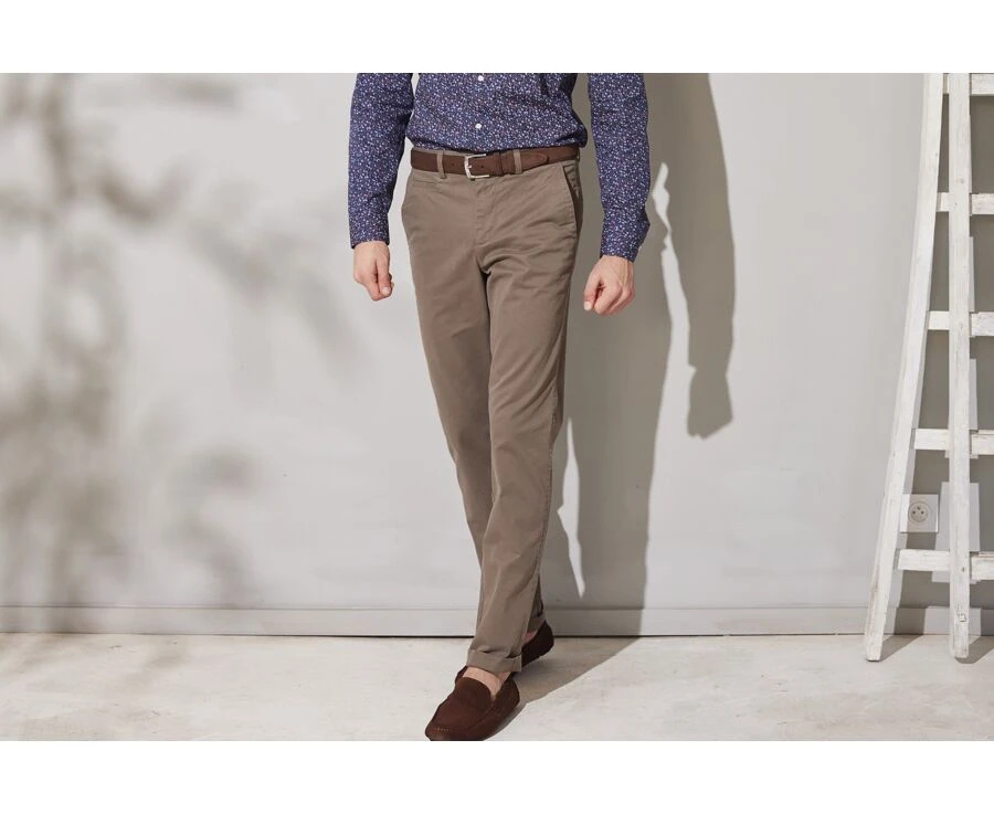 Pantalon Chino Homme Taupe Foncé II - JERRY II 4 Pantalon Chino Homme Taupe Foncé II - JERRY II – Image 2