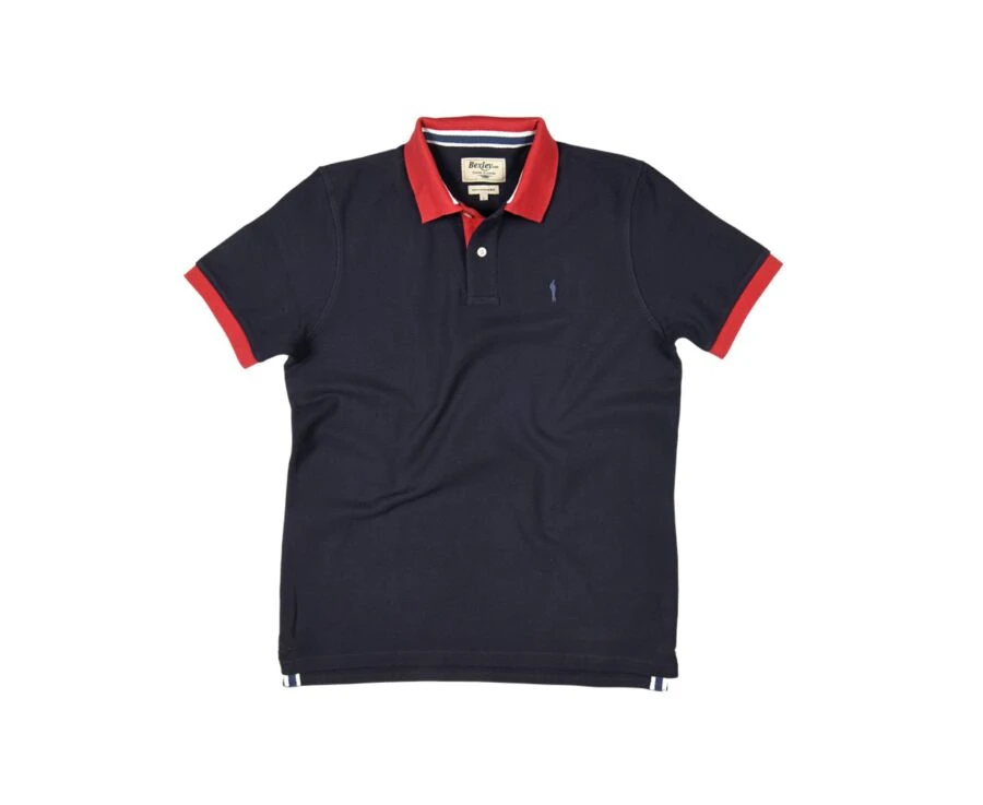 Polo Navy Et Framboise Homme - ARDLEY 6 Polo Navy Et Framboise Homme - ARDLEY – Image 4