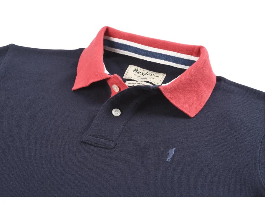 Polo Navy Et Framboise Homme - ARDLEY 7 Polo Navy Et Framboise Homme - ARDLEY – Image 5