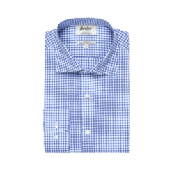 Chemise Coton Blanc à Carreaux Bleus Clairs Et Blancs - RUGGERO -Magasin De Bexley 01399009 ruggero bleu clair et blanc 1 bis