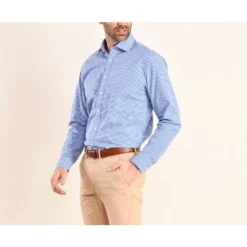 Chemise Coton Blanc à Carreaux Bleus Clairs Et Blancs - RUGGERO -Magasin De Bexley 01399009 ruggero bleu clair et blanc 4
