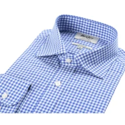 Chemise Coton Blanc à Carreaux Bleus Clairs Et Blancs - RUGGERO -Magasin De Bexley 01399009 ruggero bleu clair et blanc 5