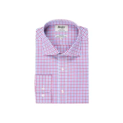 Chemise Coton Blanc à Carreaux Roses, Bleus Et Blancs - RUGGERO -Magasin De Bexley 013990a5 ruggero rose bleu et blanc 1