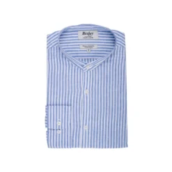 Chemise Coton Lin Bleu Océan Et Blanc - ELIBERT -Magasin De Bexley 0140000f elibert bleu ocean et blanc 4 bis