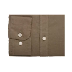 Chemise Coton Lin Taupe Unie - ELIBERT -Magasin De Bexley 01400018 elibert taupe 6