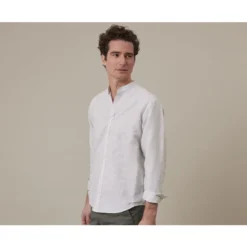 Chemise Coton Lin Vert Tilleul Et Blanc - ELIBERT -Magasin De Bexley 014000d3 elibert vert tilleul et blanc 3