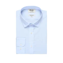 Chemise Coton Lin Bleue Ciel Unie - SILBERT 10 Chemise Coton Lin Bleue Ciel Unie - SILBERT -Magasin De Bexley 01401007 silbert bleu ciel 1