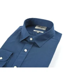 Chemise Coton Lin Indigo Unie - SILBERT -Magasin De Bexley 0140106d silbert indigo 2