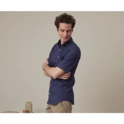 Chemise Coton Et Lin Marine - Poche Poitrine - COLTEN MC 11 Chemise Coton Et Lin Marine - Poche Poitrine - COLTEN MC -Magasin De Bexley 0140200u colten mc marine 3