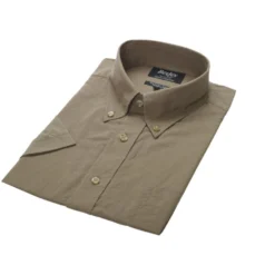 Chemise Coton Et Lin Taupe - Poche Poitrine - COLTEN MC -Magasin De Bexley 01402018 colten mc taupe 5 1