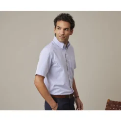 Chemise Coton Blanche à Petits Carreaux Bleu Océan - TIM MC -Magasin De Bexley 0141200f tim mc bleu ocean et blanc 3