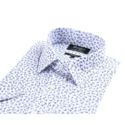 Chemise Coton Blanche Imprimée Fleurs Bleues - FLORANTIN MC -Magasin De Bexley 0141300a florantin mc bleu et blanc 2