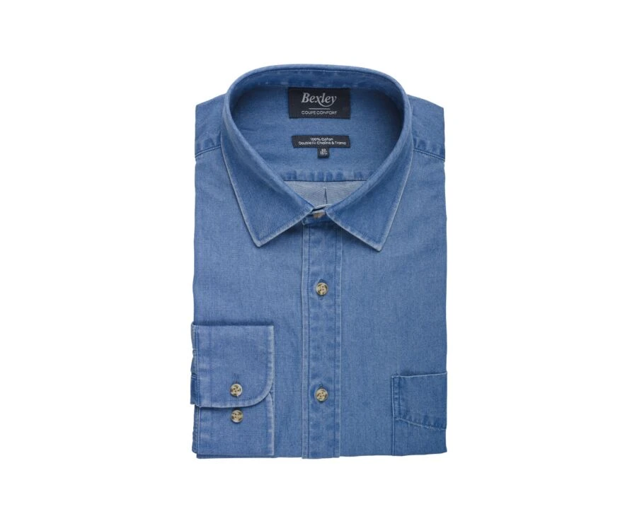 Chemise Jean Denim - Poche Poitrine - JACQUIN 3 Chemise Jean Denim - Poche Poitrine - JACQUIN