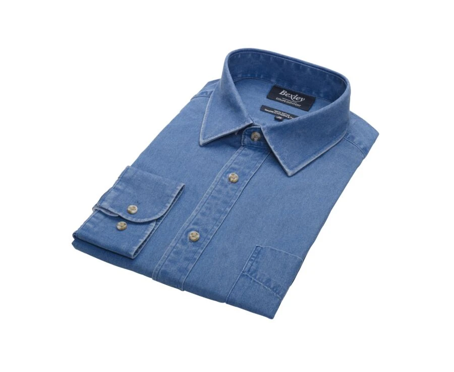 Chemise Jean Denim - Poche Poitrine - JACQUIN 4 Chemise Jean Denim - Poche Poitrine - JACQUIN – Image 2