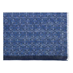 Chèche Lin Coton Motif Bleu Et Bleu Indigo -Magasin De Bexley 014260db cheche lin coton ii motif bleu et bleu indigo 2