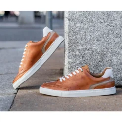 Sneakers Homme Cuir Châtaigne Patiné - BELOKA -Magasin De Bexley 01427007 beloka chataigne patine 7