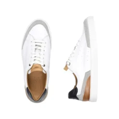 Sneakers Homme Cuir Blanc Grainé - BELOKA -Magasin De Bexley 0142705m beloka blanc graine 3