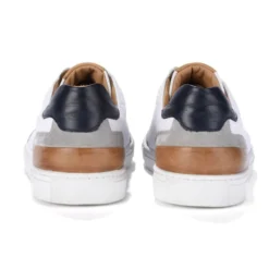Sneakers Homme Cuir Blanc Grainé - BELOKA -Magasin De Bexley 0142705m beloka blanc graine 4