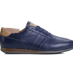 Sneakers Homme Navy Patiné - BOCKARA