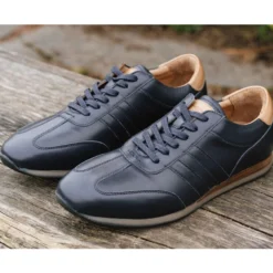 Sneakers Homme Navy Patiné - BOCKARA -Magasin De Bexley 01431041 bockara navy patine 10