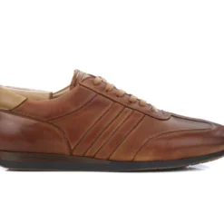 Sneakers Homme Cognac Patiné - BOCKARA