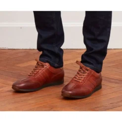 Sneakers Homme Cognac Patiné - BOCKARA -Magasin De Bexley 0143105a bockara cognac patine 6