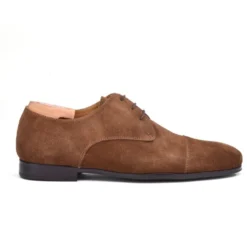 Derbies Homme Velours Havane Semelle Gomme - DERNOX GOMME URBAN