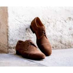 Derbies Homme Velours Havane Semelle Gomme - DERNOX GOMME URBAN -Magasin De Bexley 01436015 dernox gomme urban velours havane 7