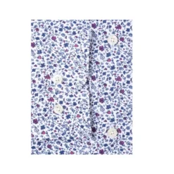 Chemise Coton Blanche Imprimée Fleurs Bleues Et Roses - THÉOBERT -Magasin De Bexley 0144103q theobert bleu et rose 6