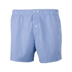 Boîte De 2 Caleçons Homme Uni Bleu/ Rayé Bleu Océan Et Blanc - ELON -Magasin De Bexley 014510ah elon assortiment couleur 1 5