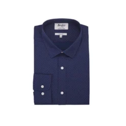 Chemise Marine Imprimée à Motif Rouge - PHILBERT 12 Chemise Marine Imprimée à Motif Rouge - PHILBERT -Magasin De Bexley 0146509z philbert navy et rouge 1