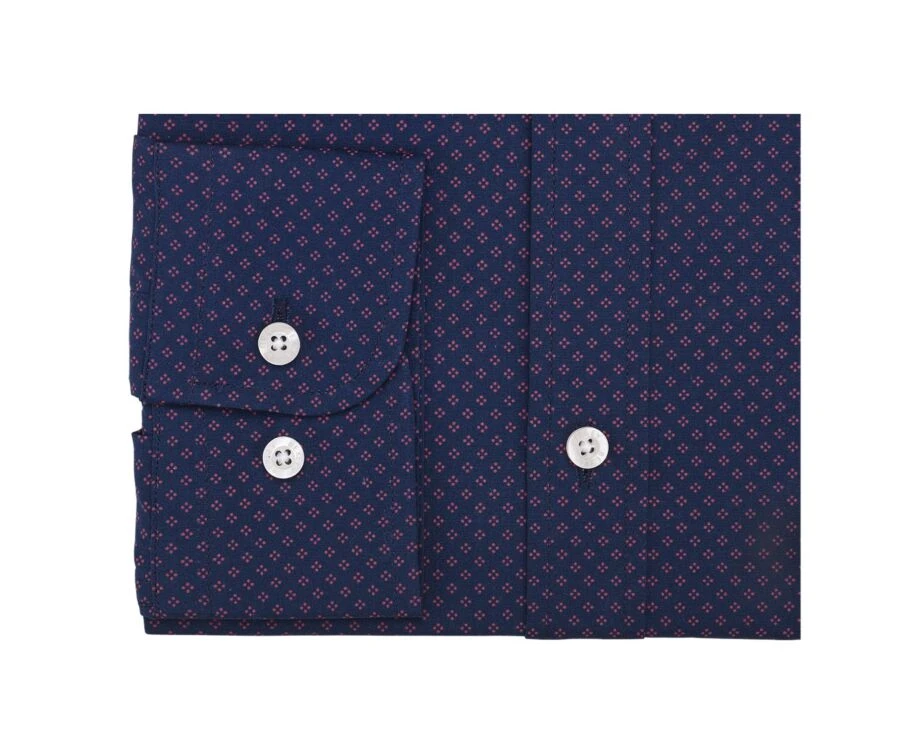 Chemise Marine Imprimée à Motif Rouge - PHILBERT 8 Chemise Marine Imprimée à Motif Rouge - PHILBERT – Image 6