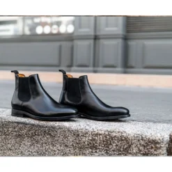 Chelsea Boots Cuir Homme Noir - ALDERTON GOMME -Magasin De Bexley 0149500k alderton gomme noir 6