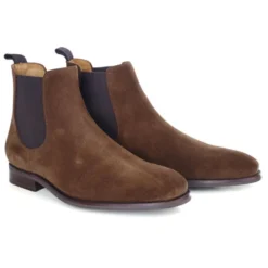 Chelsea Boots Homme Velours Havane - ALDERTON GOMME -Magasin De Bexley 01495015 alderton gomme velours havane 2