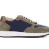 Sneakers Homme Velours Kaki Et Navy - NIRRANDA -Magasin De Bexley 01498062 nirranda velours kaki et navy 1 bis