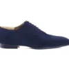 Richelieu Homme Velours Marine Semelle Cuir Avec Patin - STRESA PATIN -Magasin De Bexley 01507016 stresa patin velours marine 1