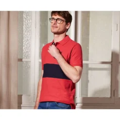 Polo Homme Rouge Basque Et Marine - AURICK -Magasin De Bexley 015080ar aurick rouge basque et marine 3 1