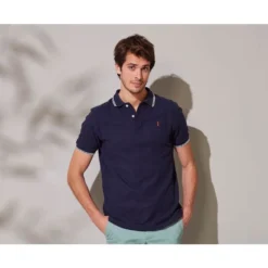 Polo Homme Navy Et Blanc - ADNEY