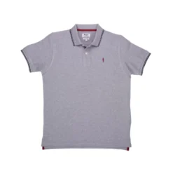 Polo Homme Gris Chiné Et Navy - ADNEY -Magasin De Bexley 01510077 adney gris chine et navy 5 bis