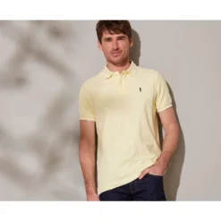 Polo Homme Jaune Et Blanc - ADNEY