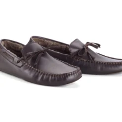 Chaussons Homme Cuir Chocolat 18 Chaussons Homme Cuir Chocolat -Magasin De Bexley 01514008 chausson double laine veritable ii chocolat 2 1