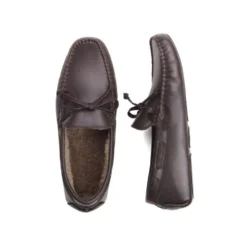 Chaussons Homme Cuir Chocolat 19 Chaussons Homme Cuir Chocolat -Magasin De Bexley 01514008 chausson double laine veritable ii chocolat 3 1