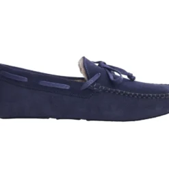 Chaussons Homme Croûte De Velours Marine