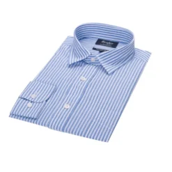 Chemise Coton Lin Rayée Bleue Et Blanche - VALOIRE 13 Chemise Coton Lin Rayée Bleue Et Blanche - VALOIRE -Magasin De Bexley 0151600a valoire bleu et blanc 5