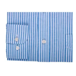 Chemise Coton Lin Rayée Bleue Et Blanche - VALOIRE 14 Chemise Coton Lin Rayée Bleue Et Blanche - VALOIRE -Magasin De Bexley 0151600a valoire bleu et blanc 6