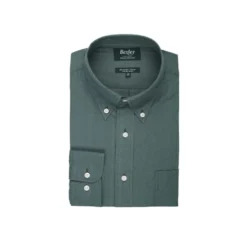 Chemise Manches Longues Coton Et Lin Vert Foncé - COLTEN 12 Chemise Manches Longues Coton Et Lin Vert Foncé - COLTEN -Magasin De Bexley 01517059 colten vert fonce 4