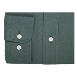 Chemise Manches Longues Coton Et Lin Vert Foncé - COLTEN 14 Chemise Manches Longues Coton Et Lin Vert Foncé - COLTEN -Magasin De Bexley 01517059 colten vert fonce 6