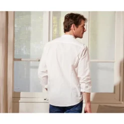 Chemise Tunique Coton Lin Blanche - VALBERT -Magasin De Bexley 01522004 valbert blanc 2