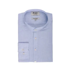 Chemise Tunique Coton Lin à Rayures Fines Bleues Et Blanches - VALBERT 12 Chemise Tunique Coton Lin à Rayures Fines Bleues Et Blanches - VALBERT -Magasin De Bexley 0152200a valbert bleu et blanc 4