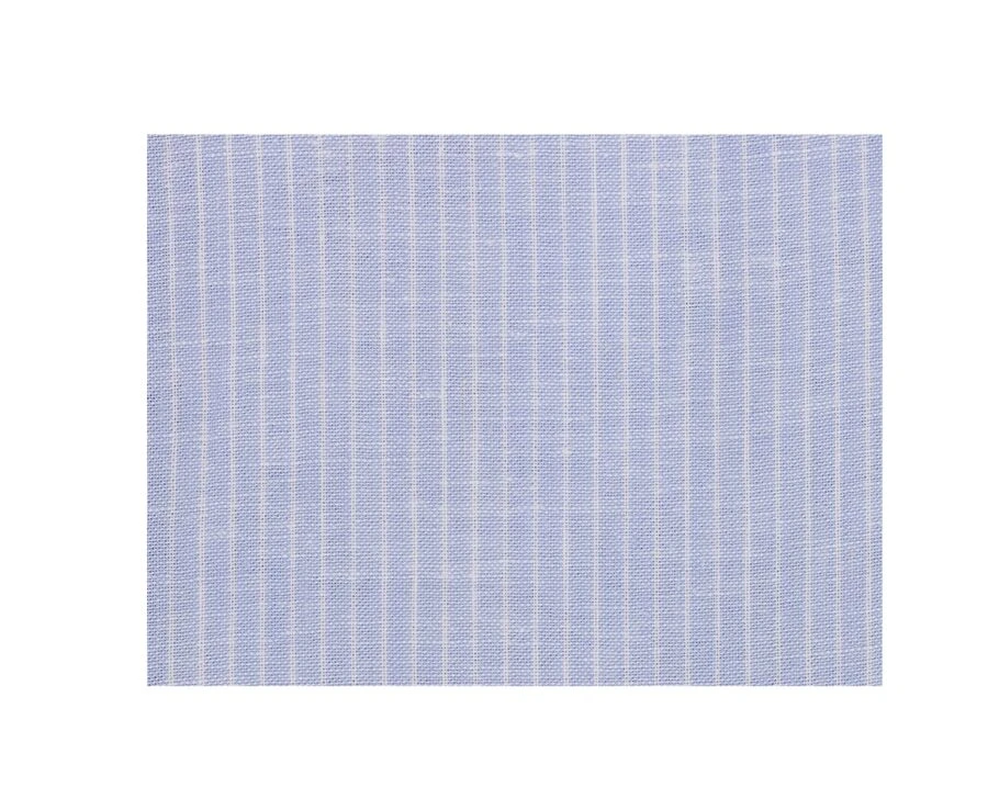 Chemise Tunique Coton Lin à Rayures Fines Bleues Et Blanches - VALBERT 9 Chemise Tunique Coton Lin à Rayures Fines Bleues Et Blanches - VALBERT – Image 7